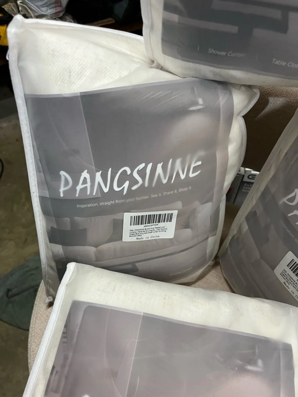 Pangsinne Thick Linen Semi Sheer Curtains